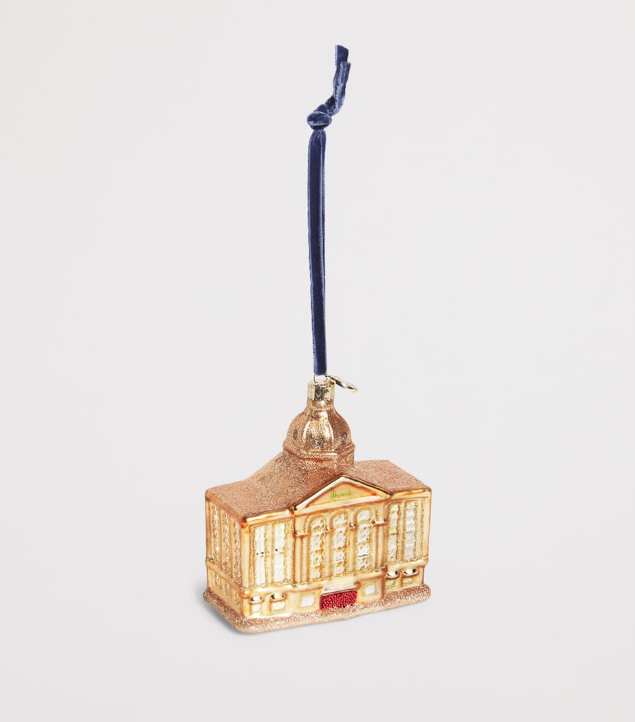 Harrods glass building tree decoration (British brand)