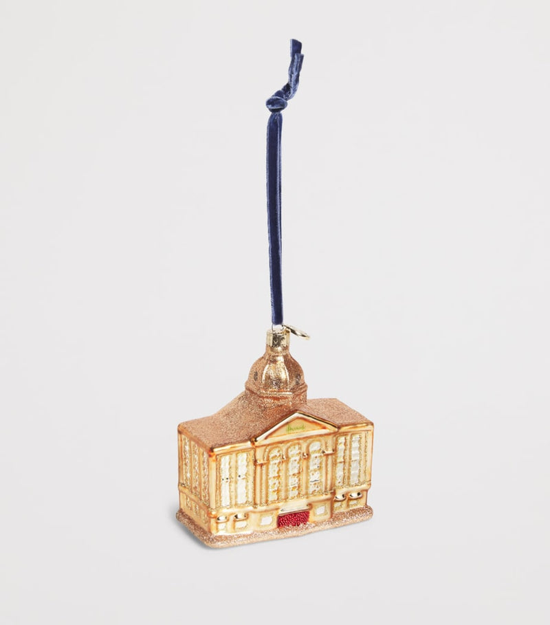 Harrods glass building tree decoration (British brand)