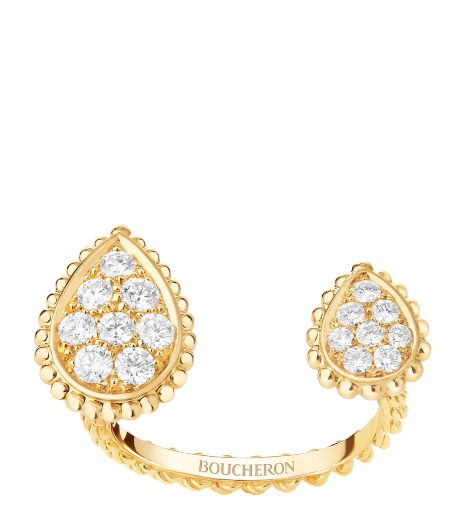 Boucheron Serpent Bohème ring yellow gold and diamond - British product