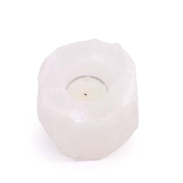 Serenityy Himalayan salt crystal candle holder natural rock finish, imported from the UK