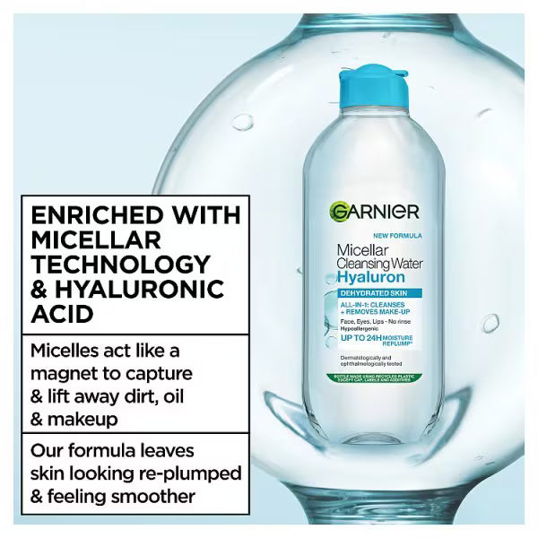 Garnier Micellar Cleansing Water Hyaluron Cleanse Replump 400ml, UK version