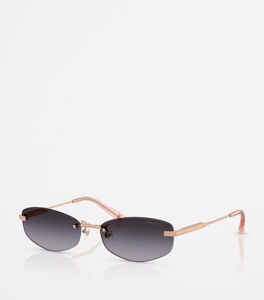 Jimmy Choo metal frame wire oval sunglasses - British product