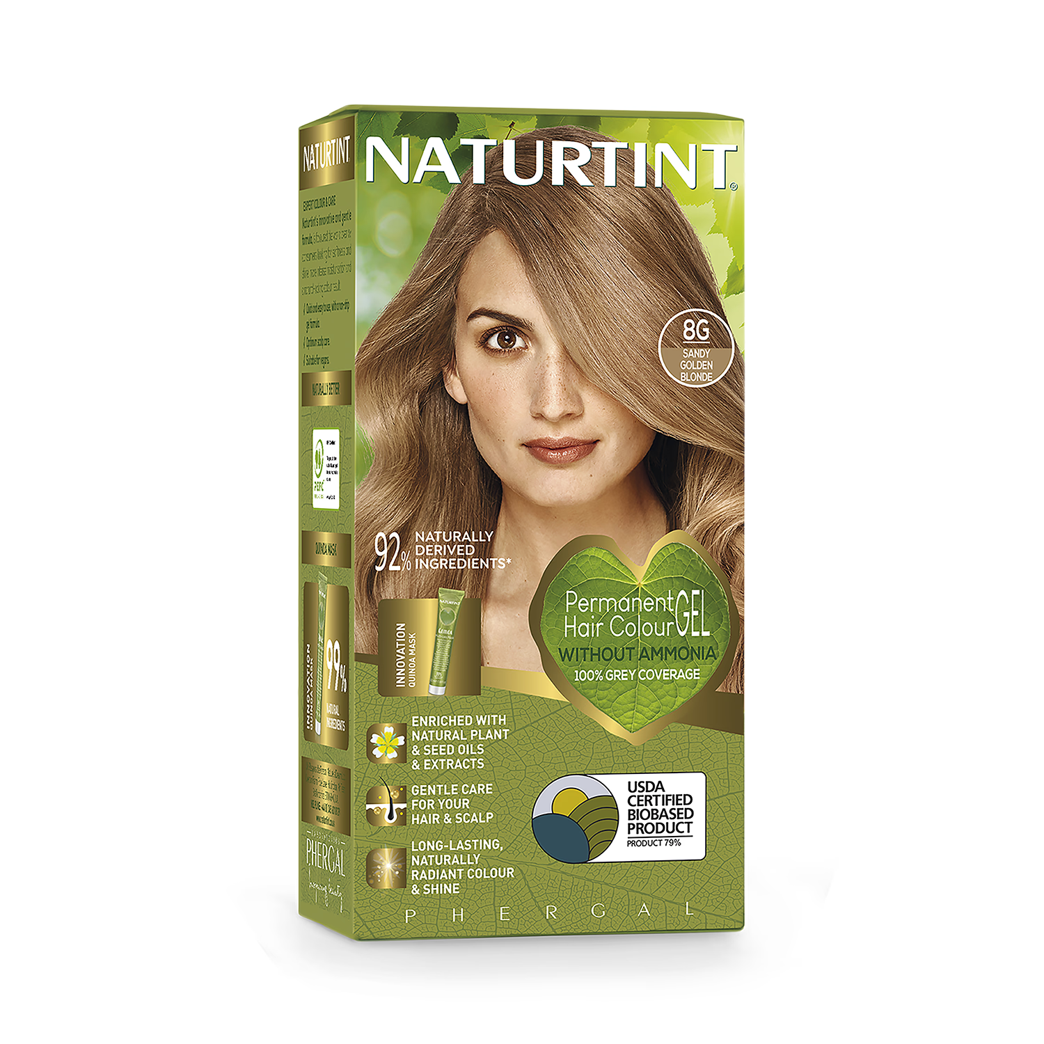 Naturtint permanent hair colour 8G sandy golden blonde (British brand)