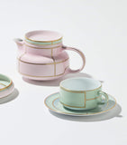 GINORI 1735 verde green porcelain teacup with 245ml capacity, UK version