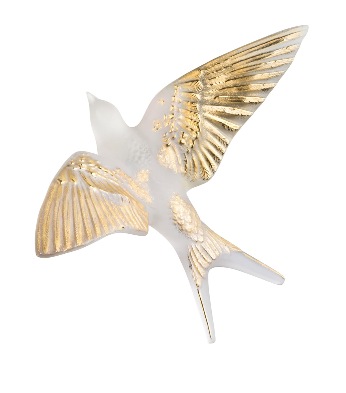 Lalique crystal Hirondelles wall ornament with swallow design, UK version