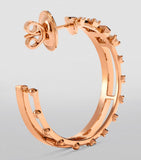 MARLI New York rose gold diamond hoop earrings, imported from the UK