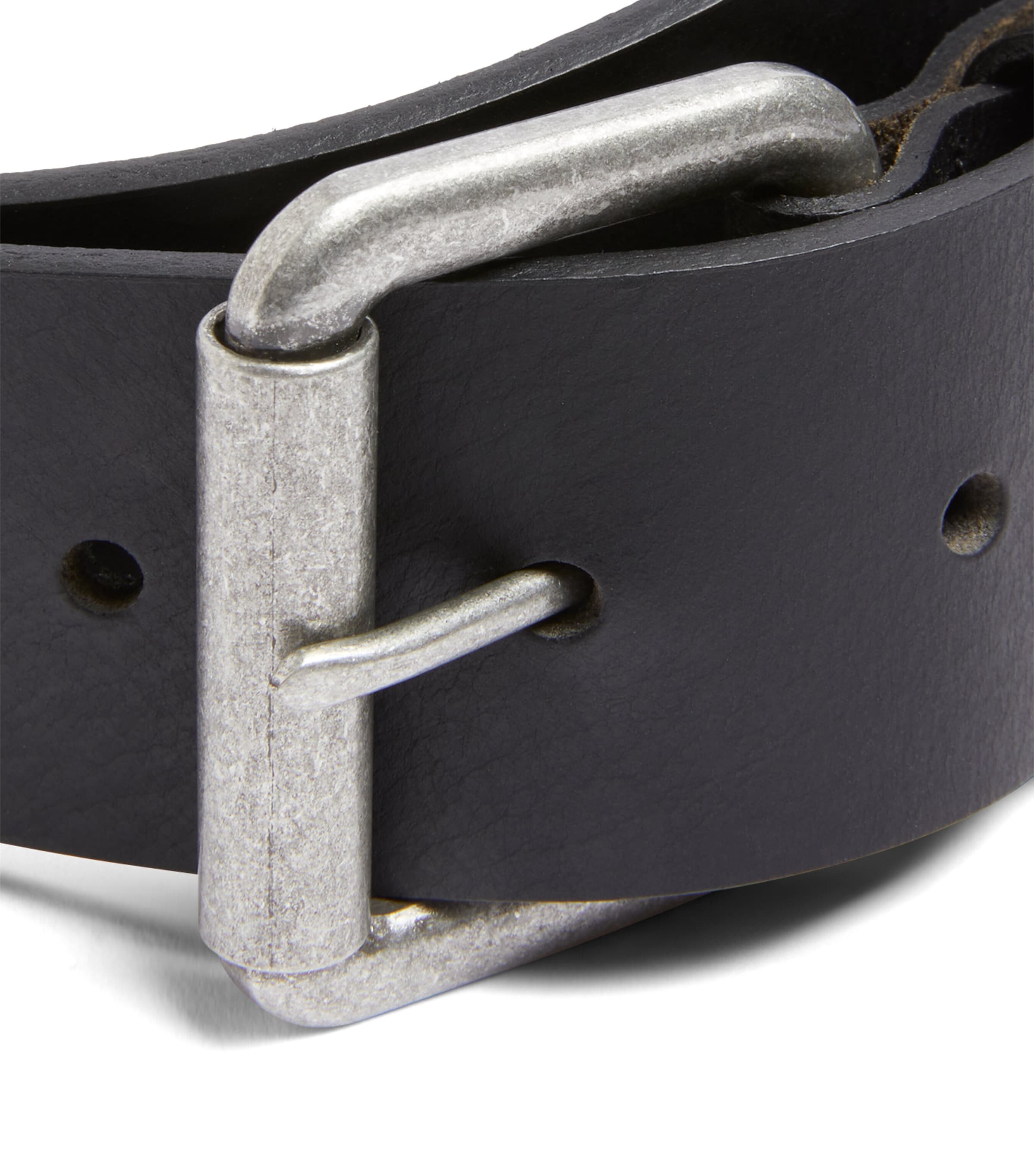Barbour leather belt with matte finish, 4cm width (British brand)