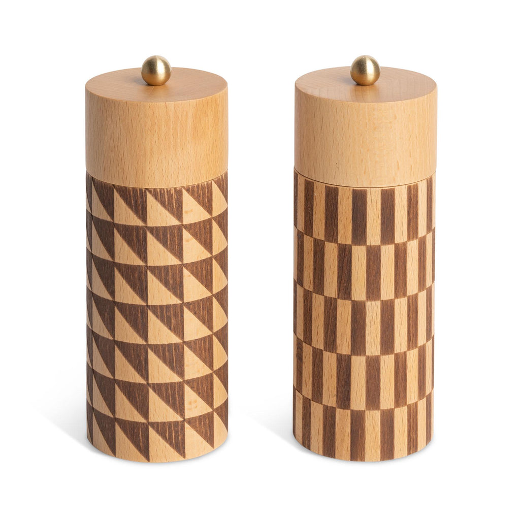 Habitat Etched Salt & Pepper Mills