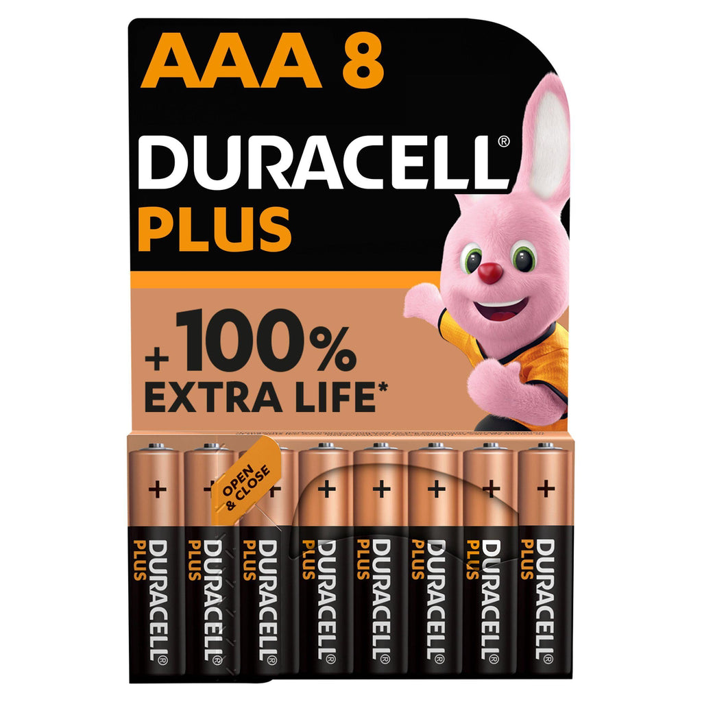 Duracell Plus AAA Alkaline Batteries, LR03 - Pack of 8