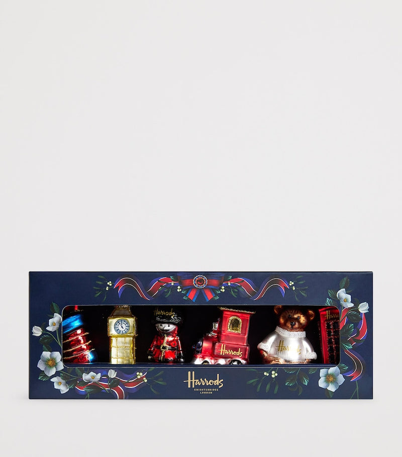 Harrods mini London tree decorations set of 6, UK version