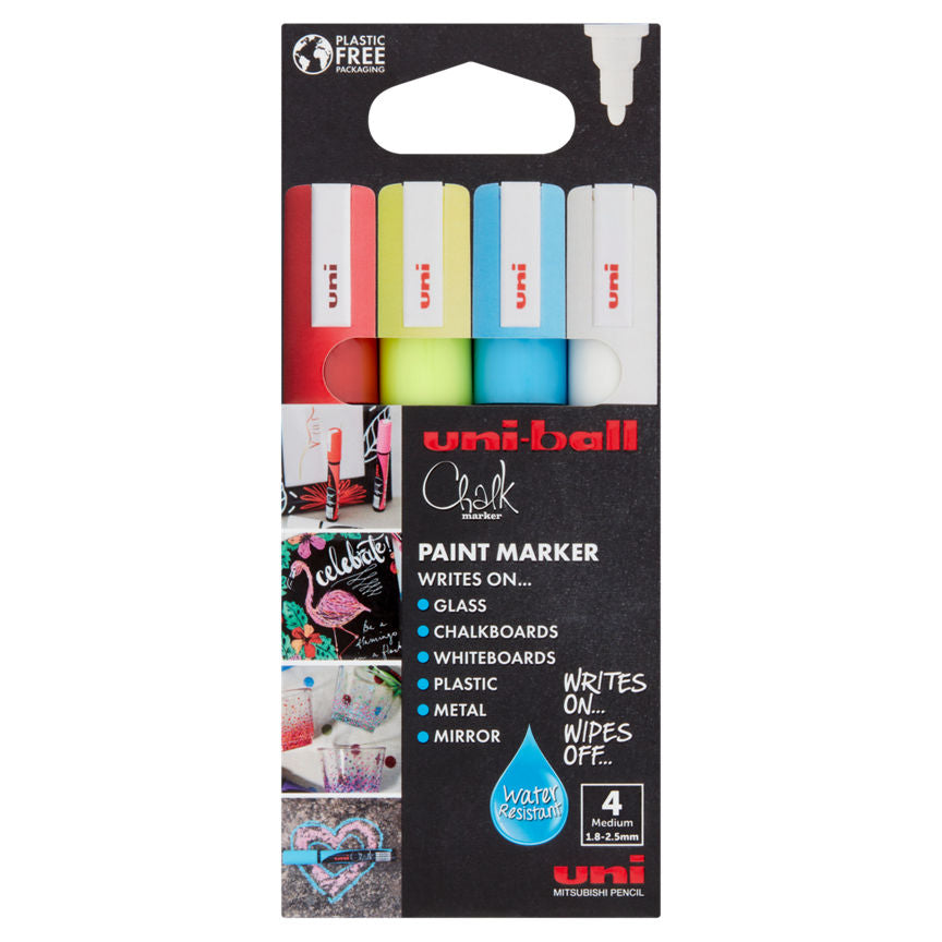 uni-ball 4 Chalk Marker Assorted