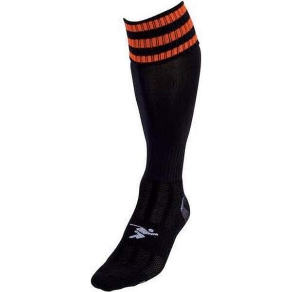 Precision Kids Pro Football Socks (3-6) GOODS Superdrug Black/Tangerine  