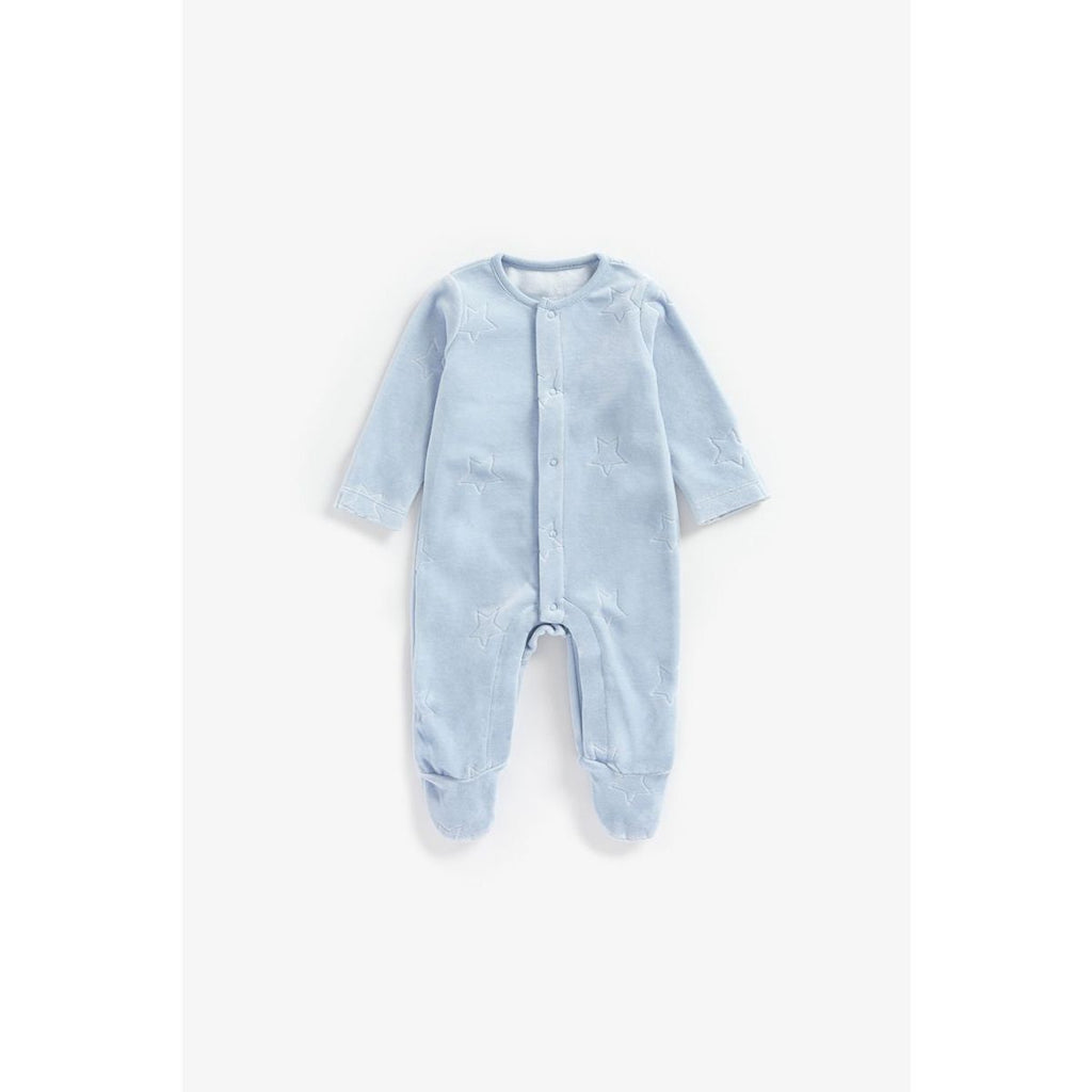 Newborn Boy Velour All In One