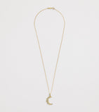 Jennifer Meyer moon necklace in yellow gold with diamonds (British brand)