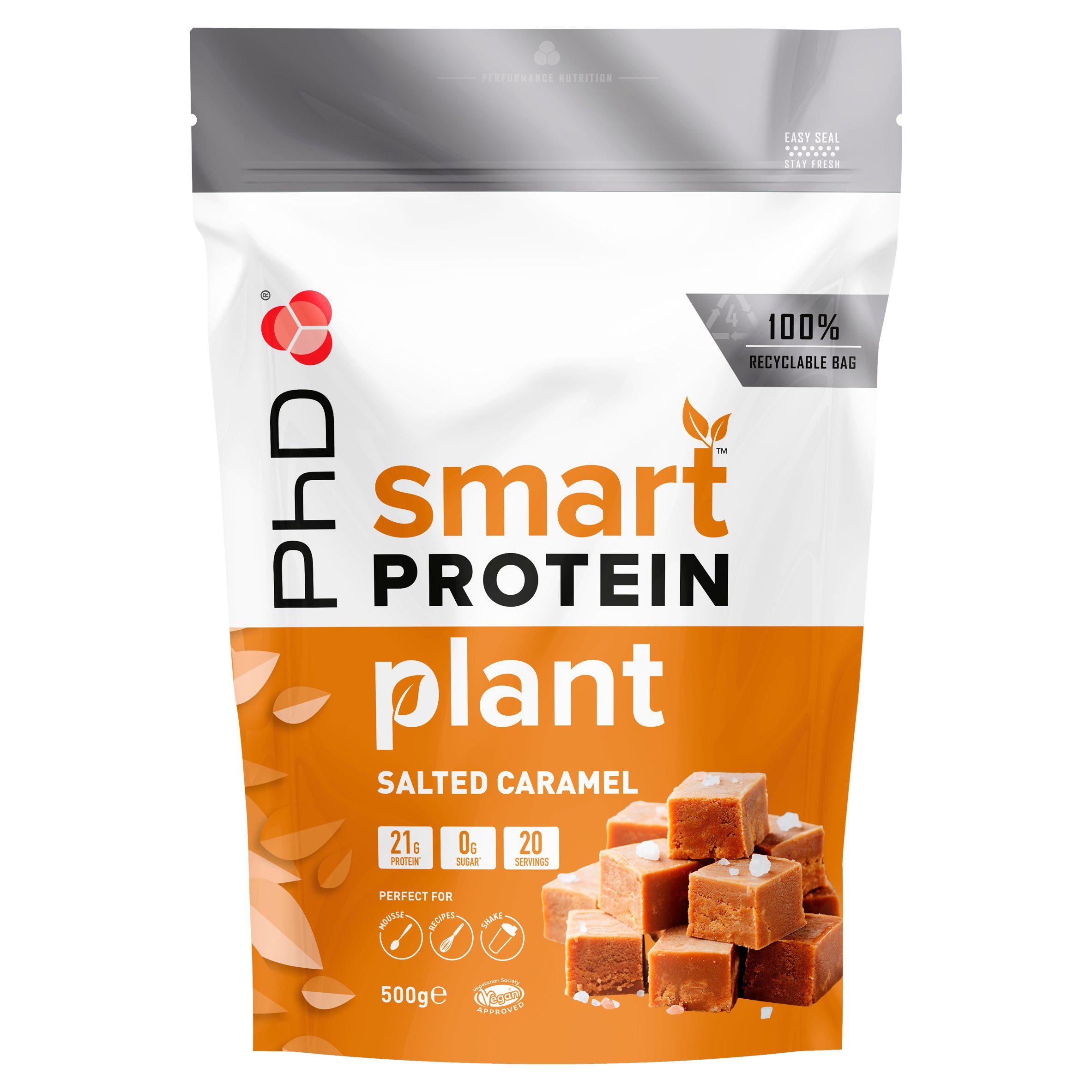 PhD Smart Protein Powder Plant Salted Caramel 500g GOODS Sainsburys   