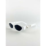 SVNX cateye sunglasses white frame black lenses - British product
