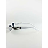SVNX cateye sunglasses white frame black lenses - British product
