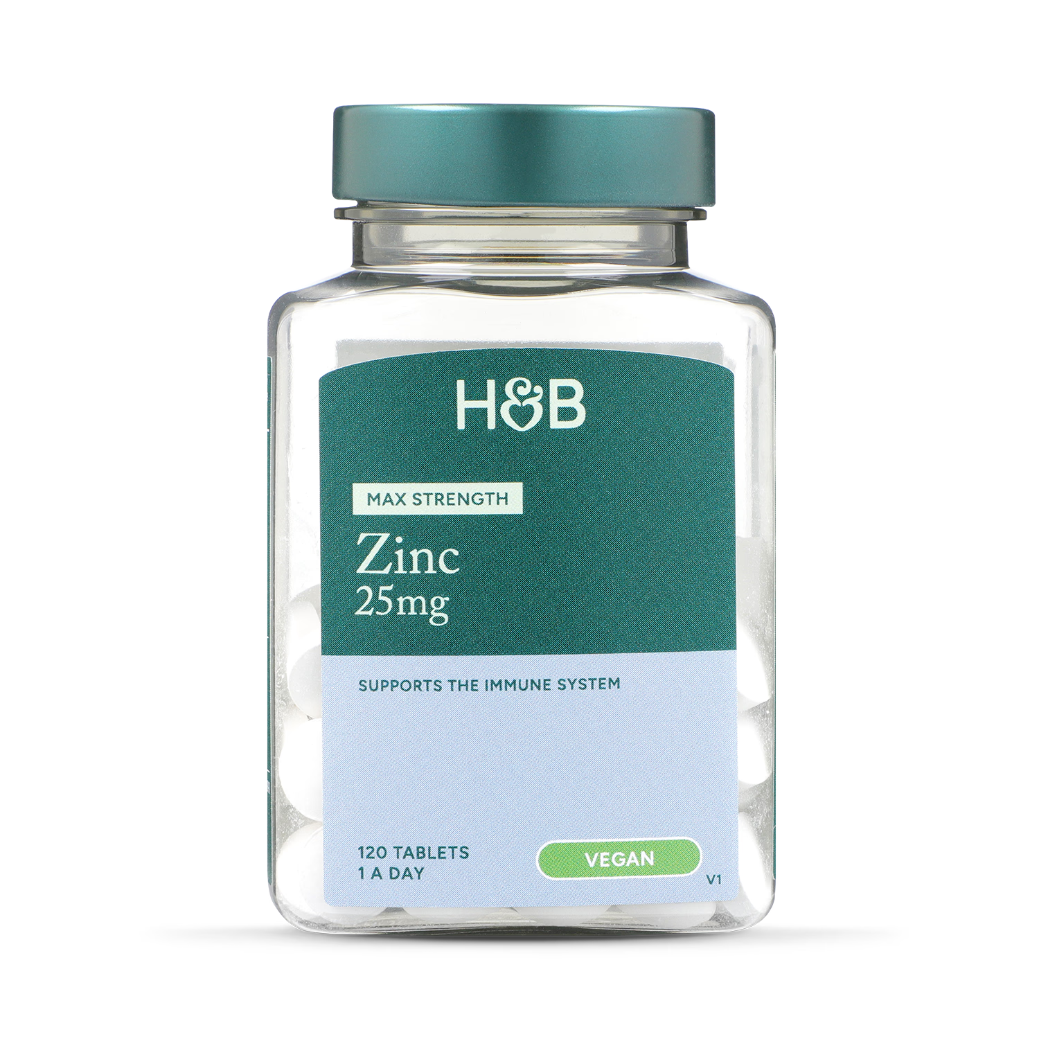 Holland & Barrett Zinc tablets 25mg 120 count, UK version