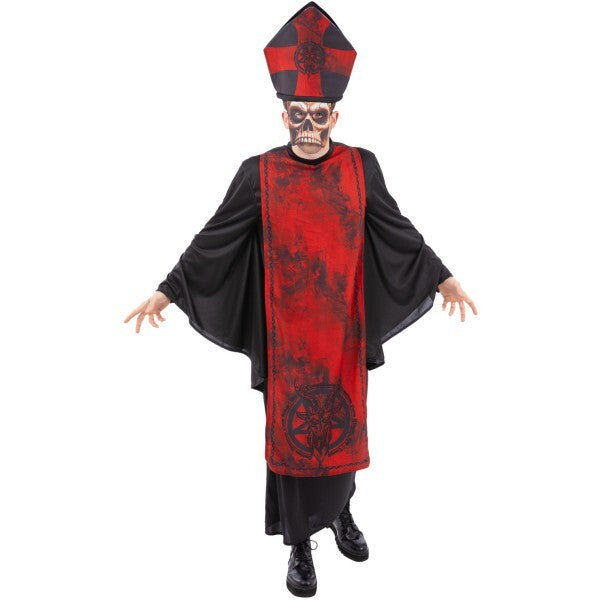 Smiffys Cardinal Sin costume with robe hat and mask, UK version