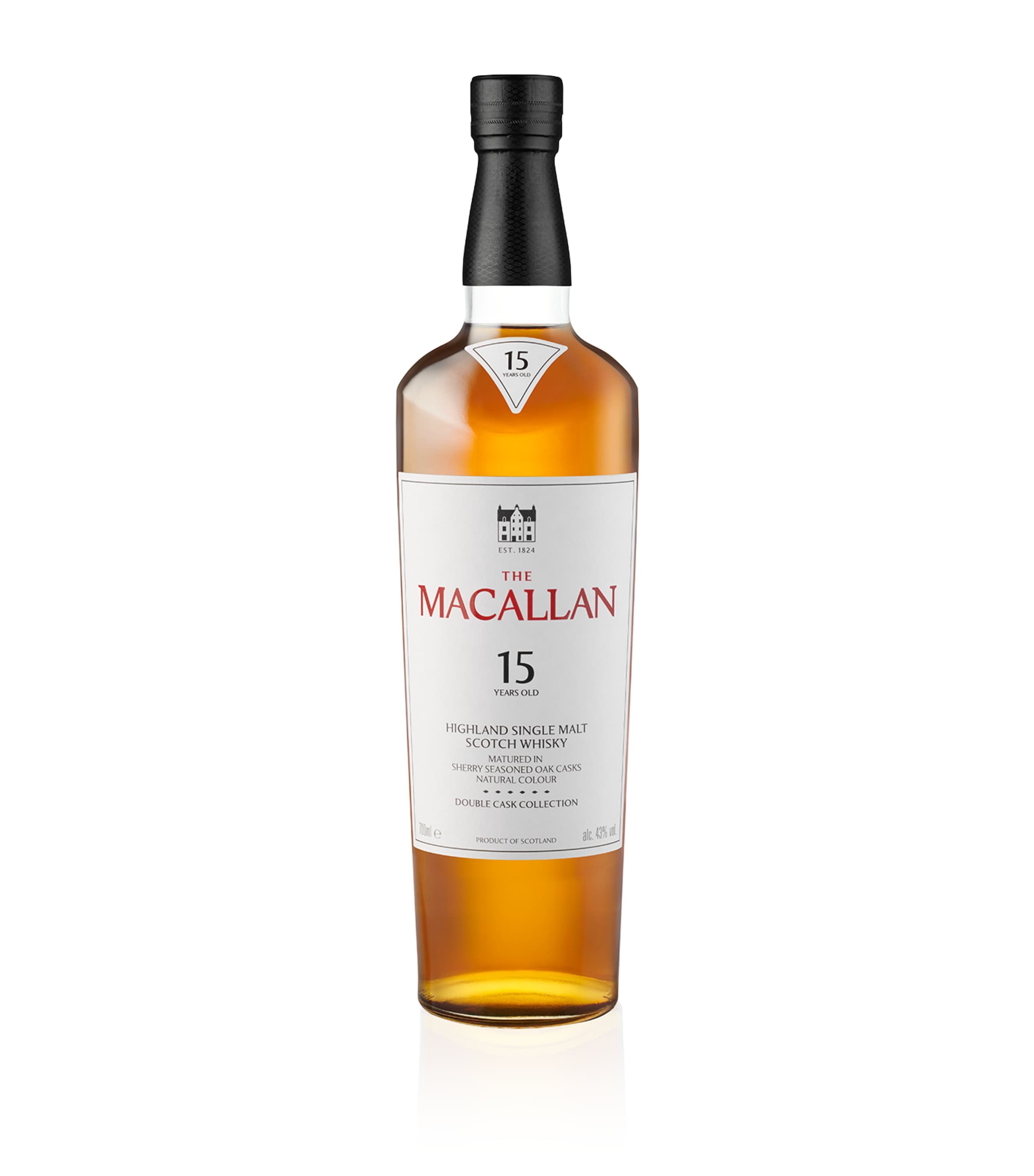Macallan 15-Year-Old Double Cask single malt whisky 70cl (British brand)