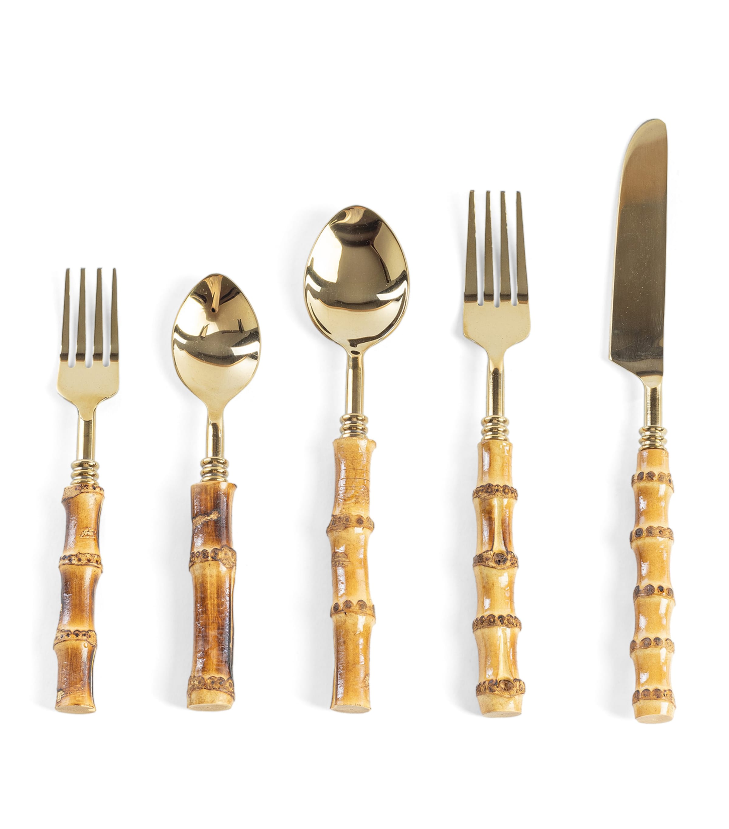 Les Ottomans bamboo cutlery set 5 piece, UK version