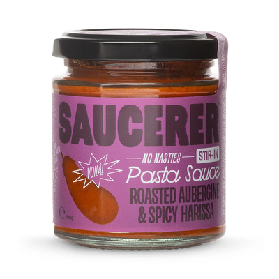 Holland & Barrett Saucerer Gourmet Pasta Sauce - Roasted Aubergine & Spicy Harissa 190g- Buy online at McGrocer