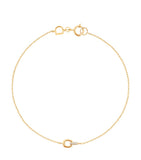 Astrid & Miyu yellow gold pavé diamond bracelet - British product
