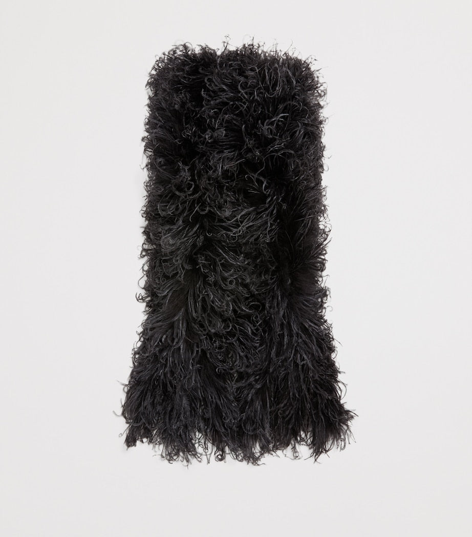 Valentino Garavani monochrome feather scarf 200cm, UK version