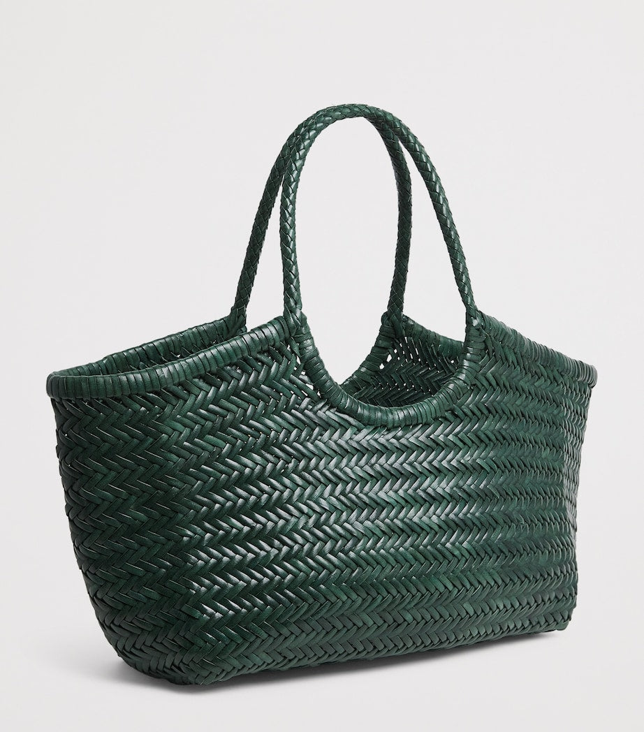 Dragon Diffusion large leather woven Nantucket tote bag (British brand)