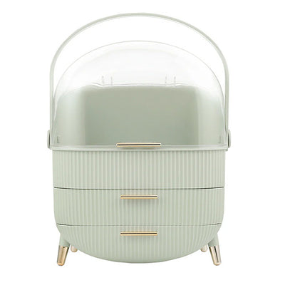 Superdrug Livingandhome Dustproof Makeup Organizer Mint Green 25x18.5x37cm- Buy online at McGrocer