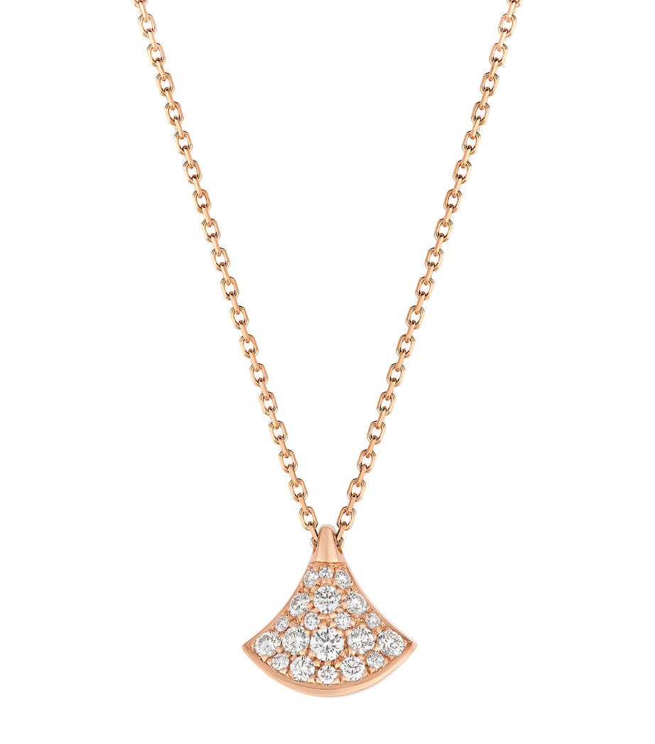Bvlgari Divas' Dream rose gold diamond pendant necklace - British product