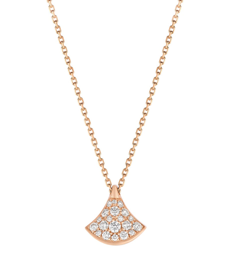 Bvlgari Divas' Dream rose gold diamond pendant necklace - British product