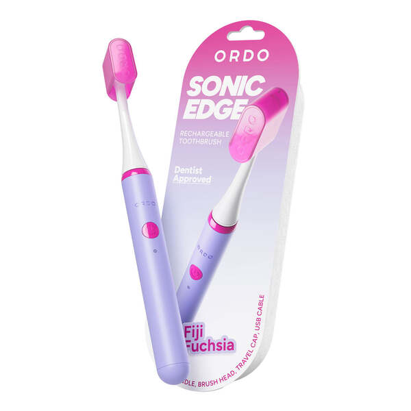 Ordo Sonic Edge rechargeable toothbrush Fiji Fuchsia, imported from the UK