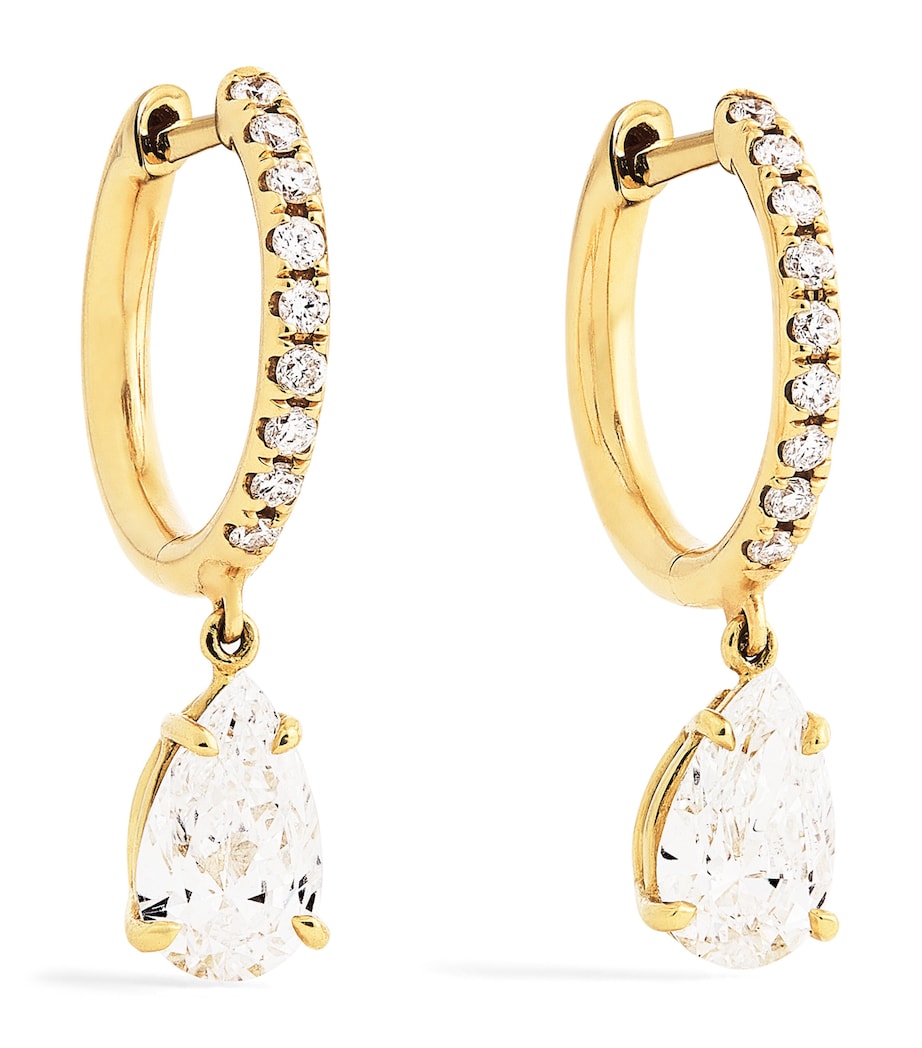 Anita Ko gold diamond huggie earrings, imported from the UK