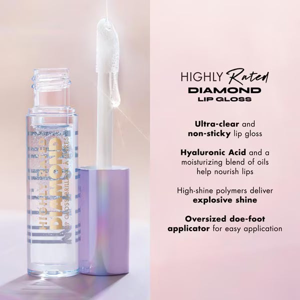 Milani Highly Rated Diamond Lip Gloss Ultra Clear, imported from the UK