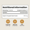 VitaBright organic fenugreek supplement 2250mg 180 capsules - British product