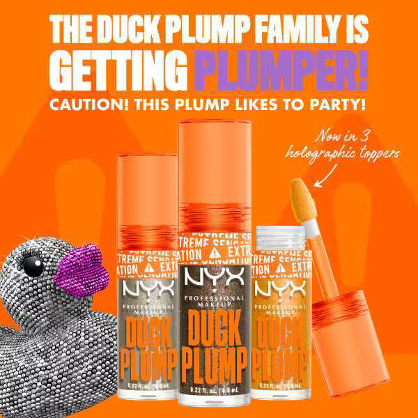 NYX Professional Makeup lip gloss Duck Plamp Trickz Onyx-Pected, imported from the UK