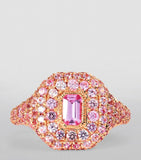 SHAY pinky ring rose gold pink sapphire, imported from the UK