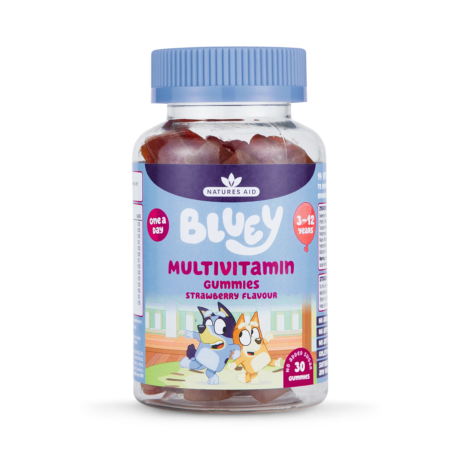 Natures Aid Bluey Multivitamin Strawberry Gummies 30 Count - British product