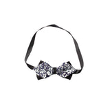 SVNX navy white floral bow tie one size (British brand)