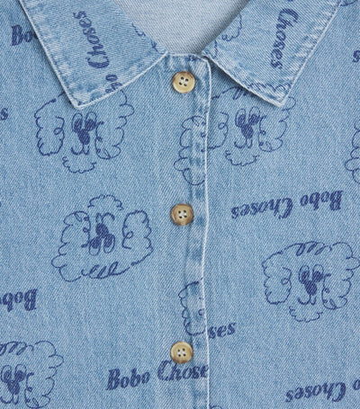 Chemise en jean Harrods avec logo chien et manches courtes pour 6-7 ans - Acheter en ligne chez McGrocer