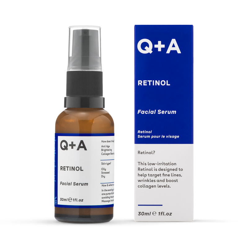 Q+A Retinol Facial Serum 30ml, imported from the UK