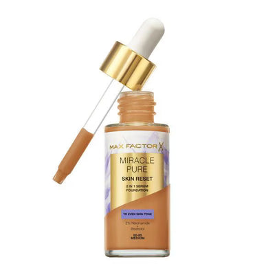 Superdrug Max Factor Miracle Pure Skin Reset Serum Foundation Medium 30ml- Buy online at McGrocer