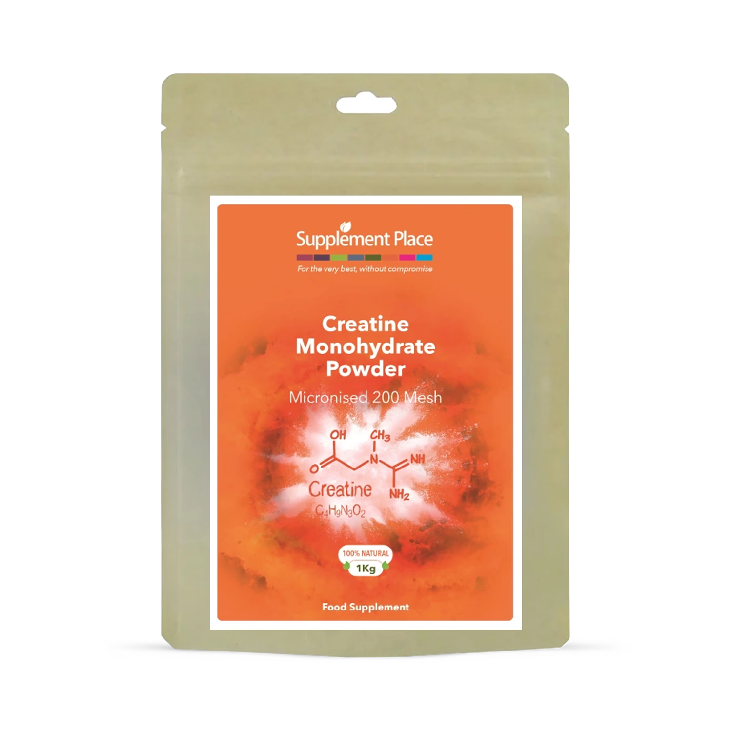 Supplement Place creatine monohydrate powder micronised 200 mesh 1kg (British brand)