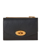 Mulberry Darley folded leather wallet with gold hardware, imported from the UK