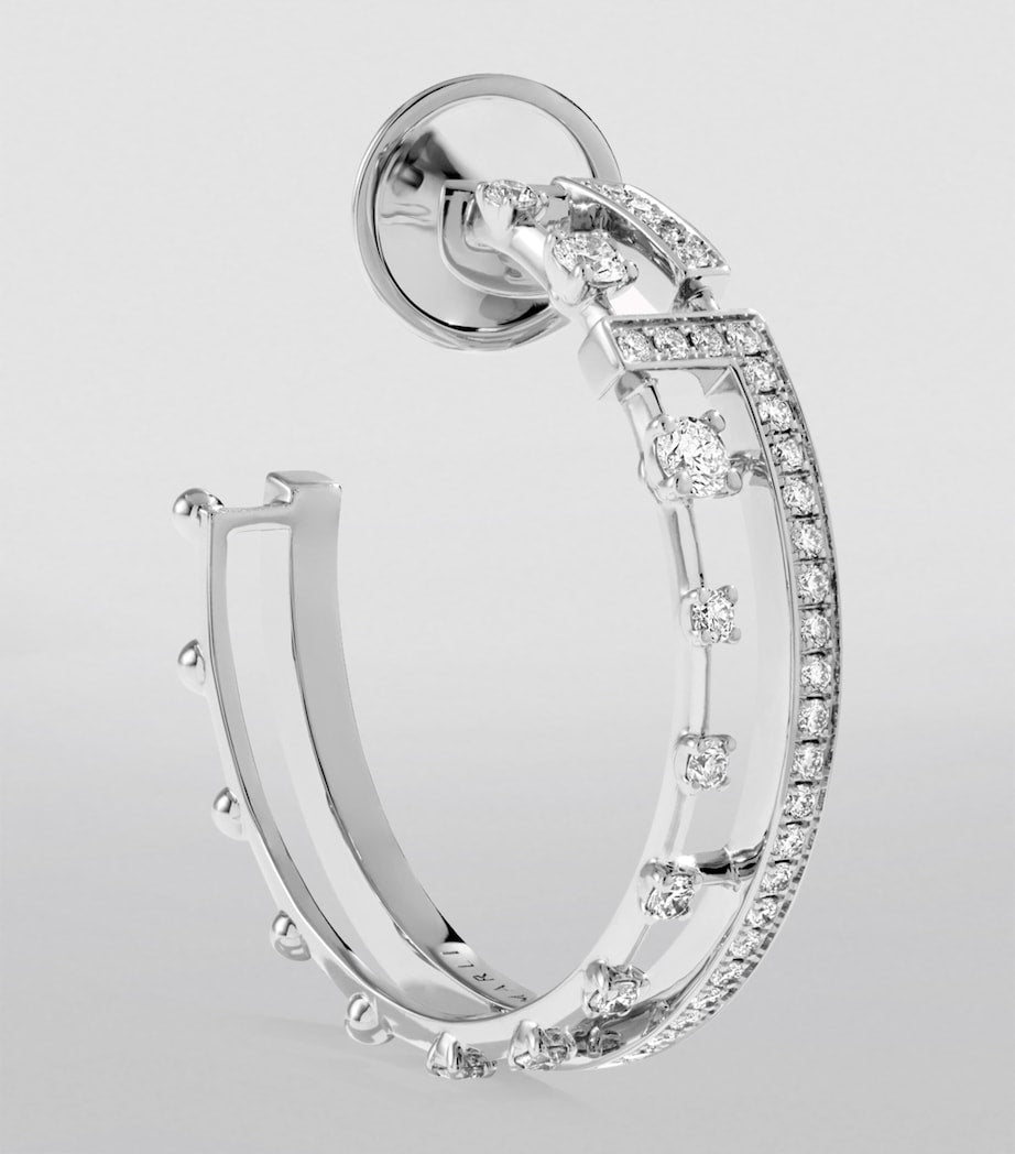 MARLI New York white gold diamond hoop earrings (British brand)