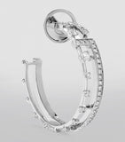 MARLI New York white gold diamond hoop earrings (British brand)