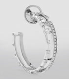 MARLI New York white gold diamond hoop earrings (British brand)