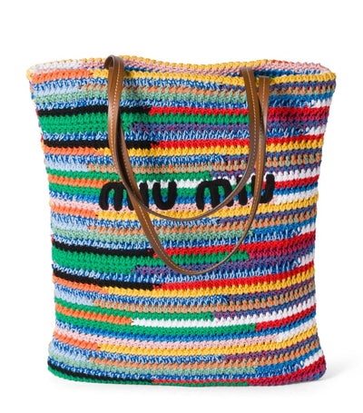 Harrods Miu Miu Crochet Tote Bag 41cm x 32cm- Buy online at McGrocer