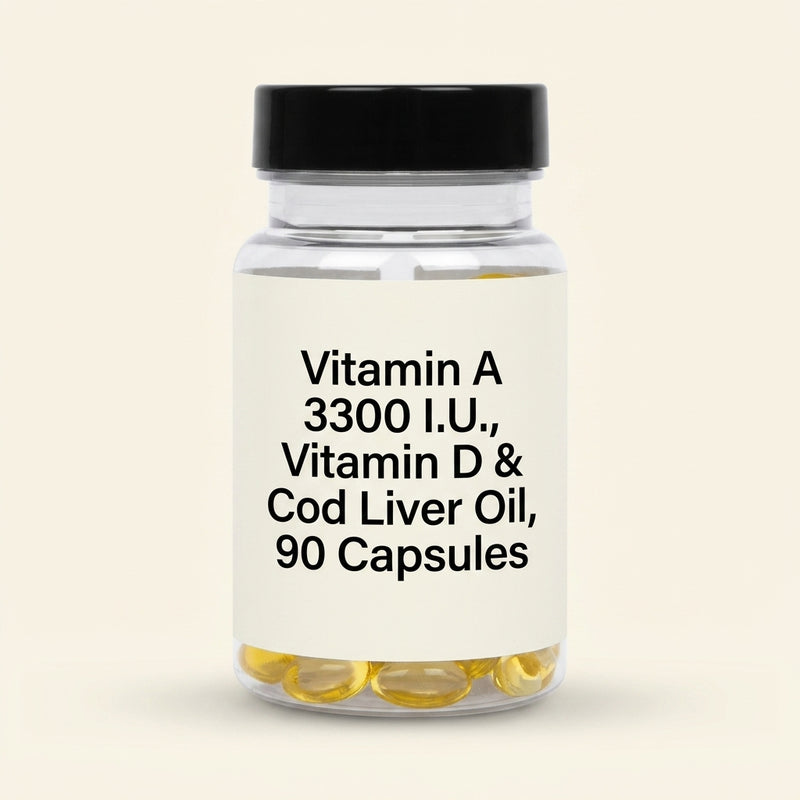 Holland Barrett Vitamin A Cod Liver Oil 90 Capsules, UK version